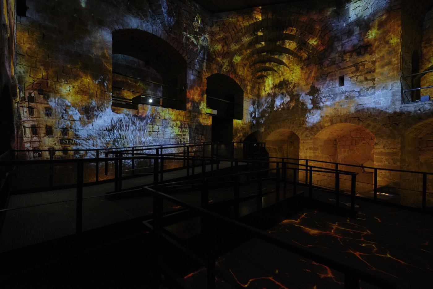 Festung Dresden, Raumprojektion im Großen Kanonenhof