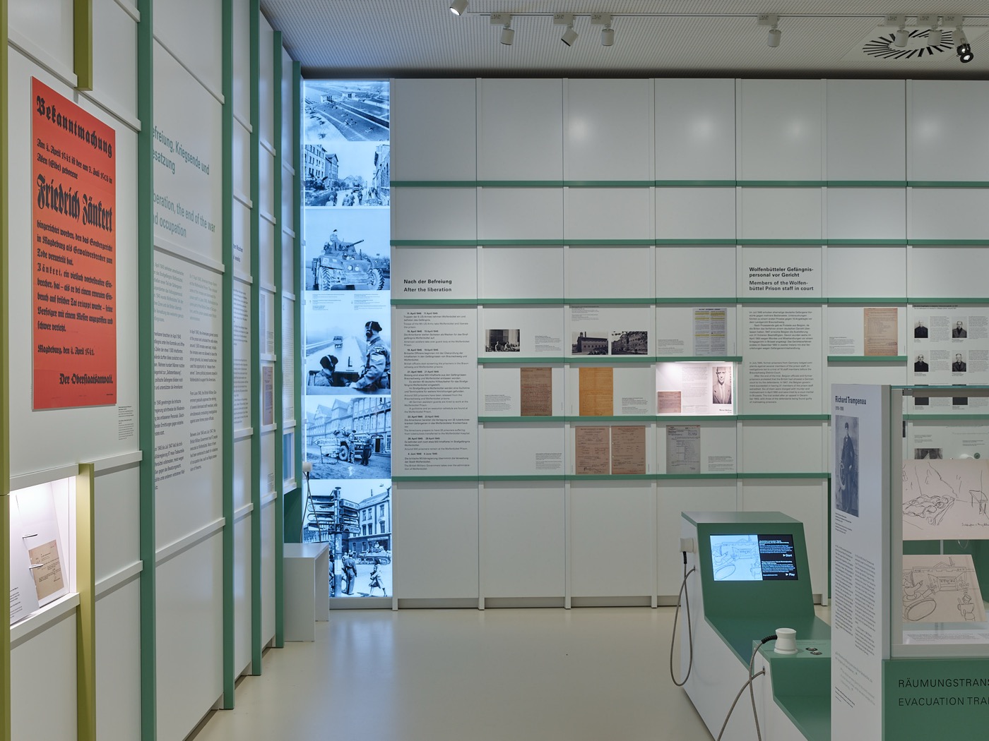 Gedenkstätte JVA Wolfenbüttel, Ausstellungsraum Eckbereich